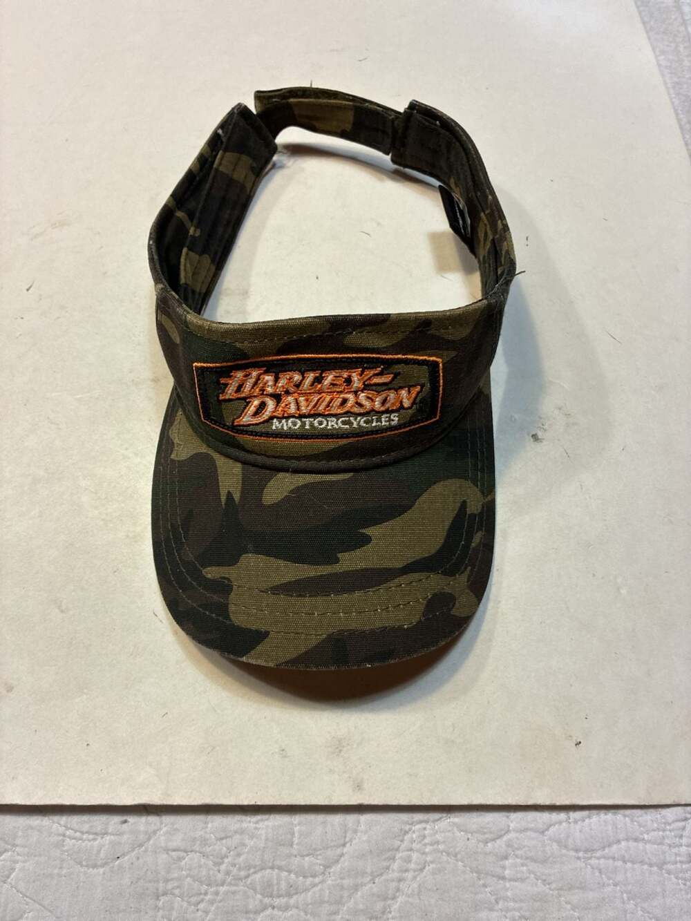 Harley Davidson Camouflage Visor Adjustable Green Camo Hat